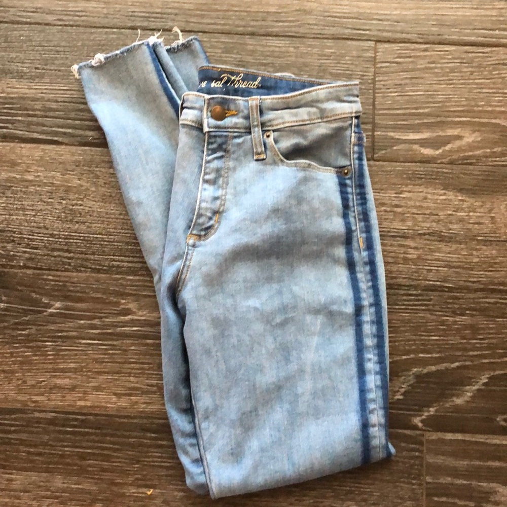 ⭐️ High Rise Side Stripe Skinny Jeans